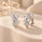 حلقان بزخارف أوراق وفصوص لامعة